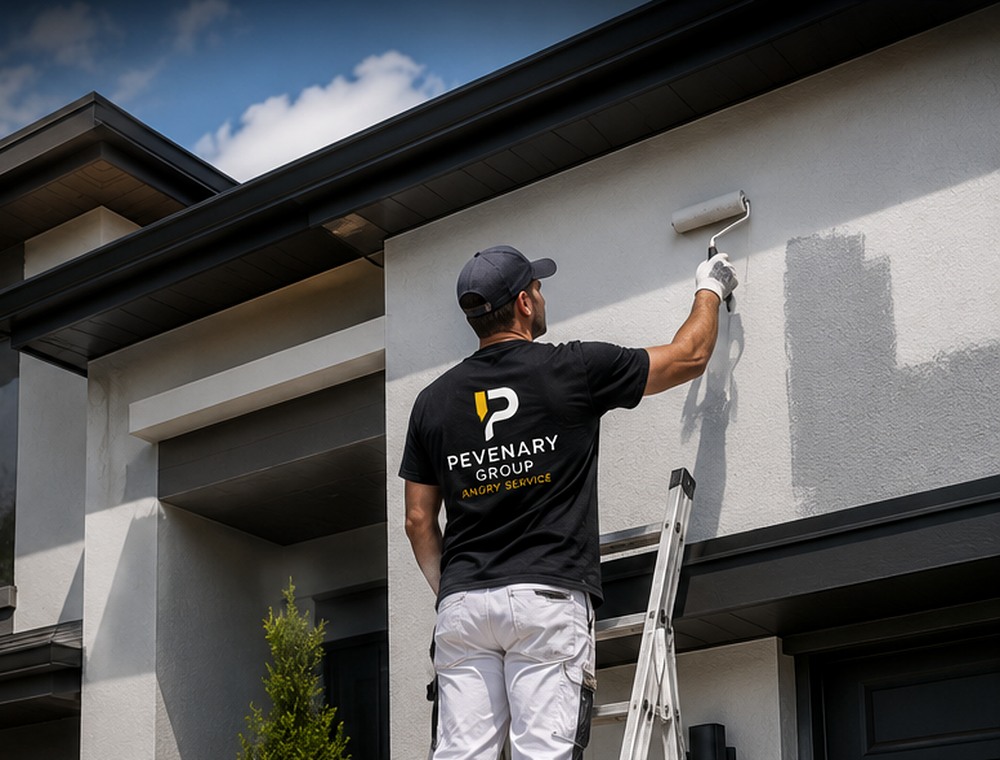 Professional painter working